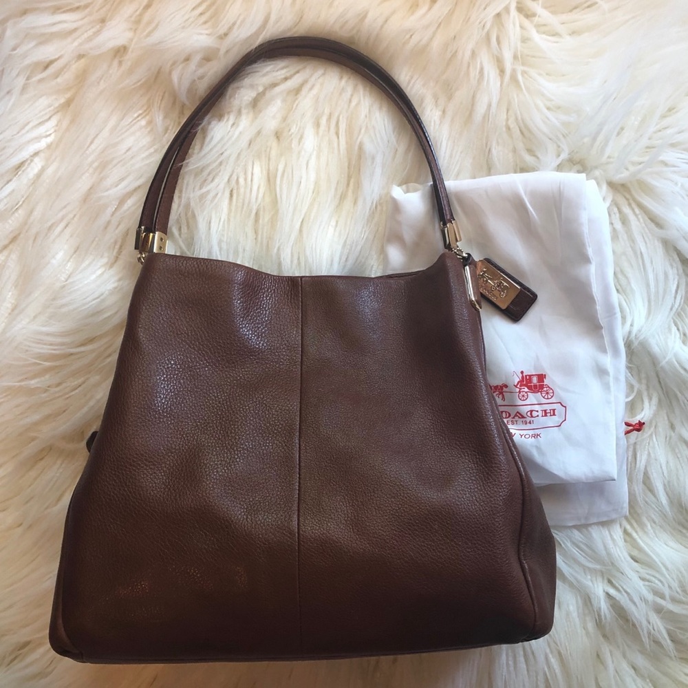 Coach Madison Small Phoebe Shoulder Bag Chestnut